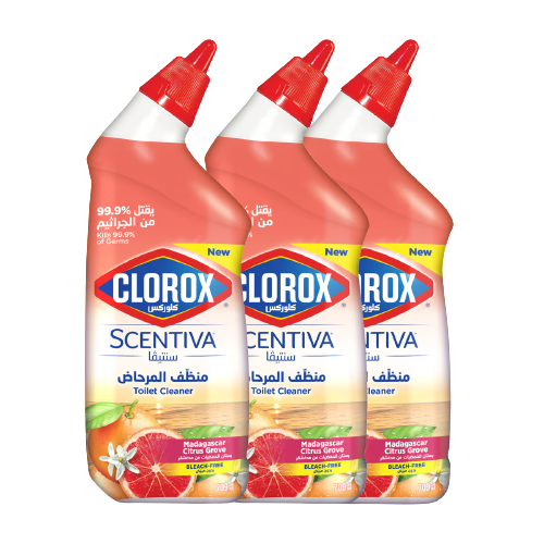 منظف المرحاض كلوركس سينتيفا برائحة بستان الحمضيات 709 مل*3