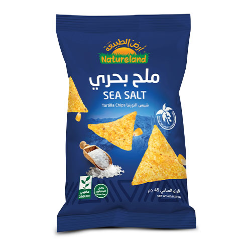 Natureland Sea Salt Tortilla Chips 45 g