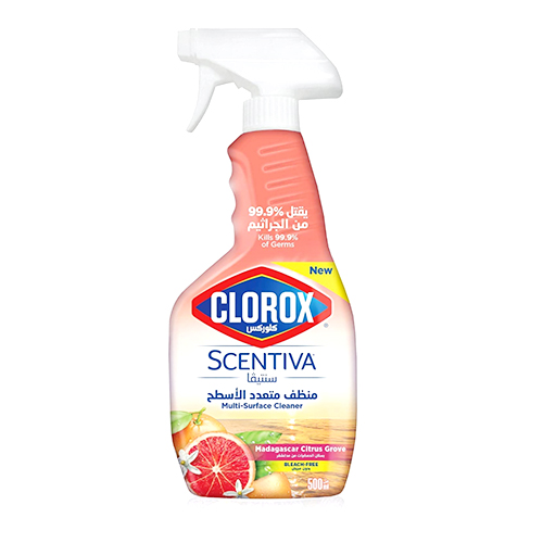 Clorox Scentiva Madagascar Citrus Grove Multipurpose Cleaner Spray 500 Ml [Saudi Arabia]