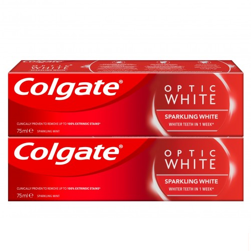 Colgate Toothpaste Optic White, Special Offer 75ml X 2pcs 