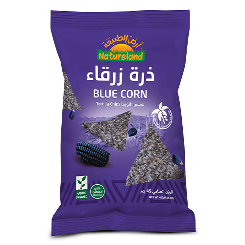 Natureland Tortilla Chips - Blue Corn 45G 