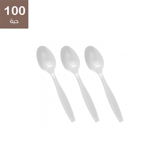 ملاعق بلاستيك صغير 100 حبه 