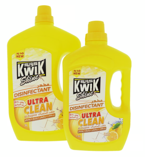 Kwik Ultra Lemon 3 Liter+1.5 Ltr Free 