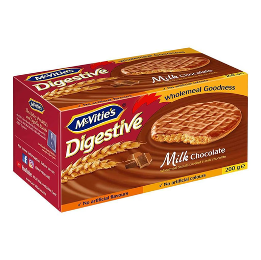 Mcvitie's Digestive Milk Chocolate Biscuits, 200g 